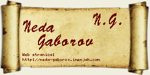 Neda Gaborov vizit kartica